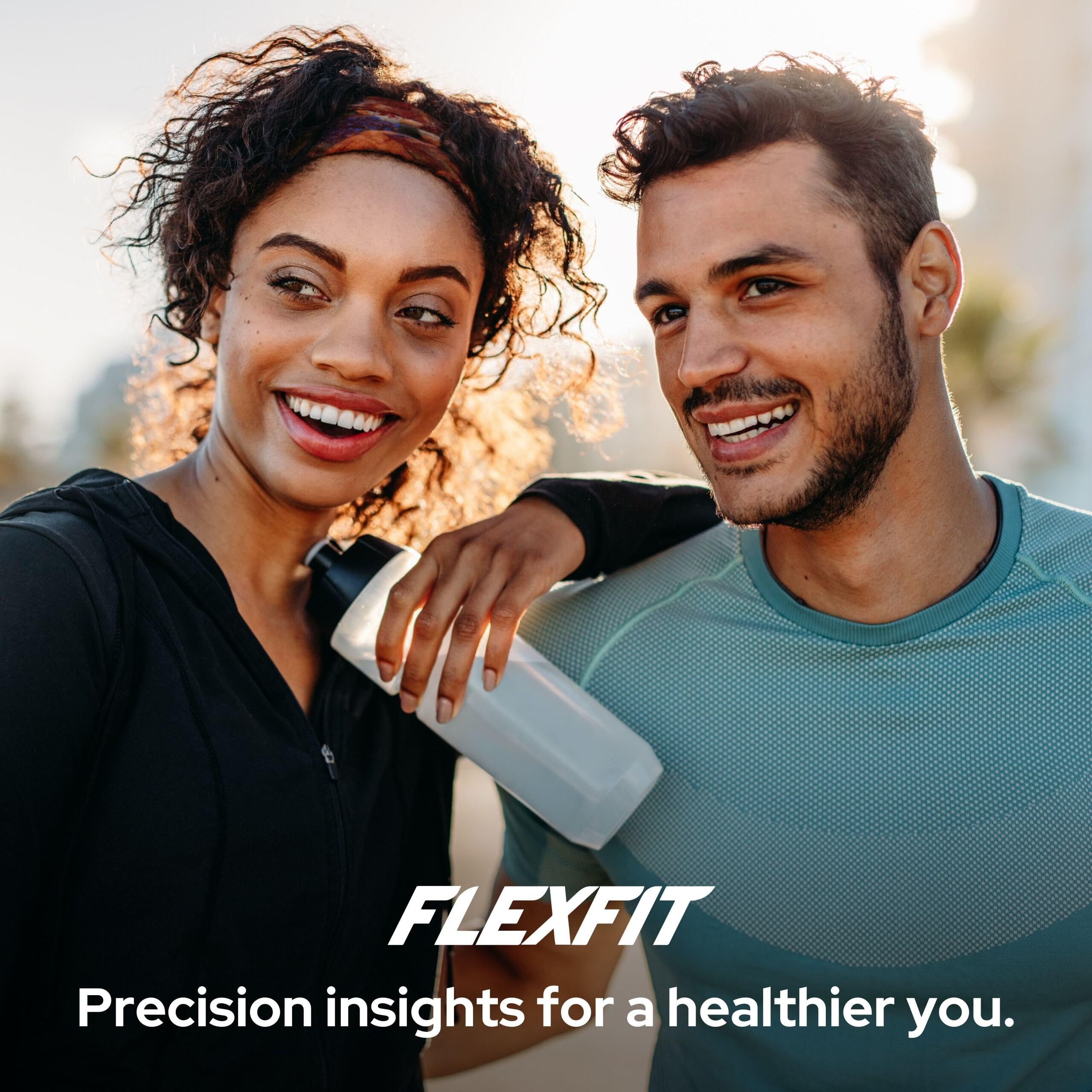 FlexFit Bilancia per peso corporeo e percentuale di grasso, 8 elettrodi bilancia digitale ad alta precisione misurazione accurata di 56 indicatori corporei, bilancia intelligente da bagno con ampio