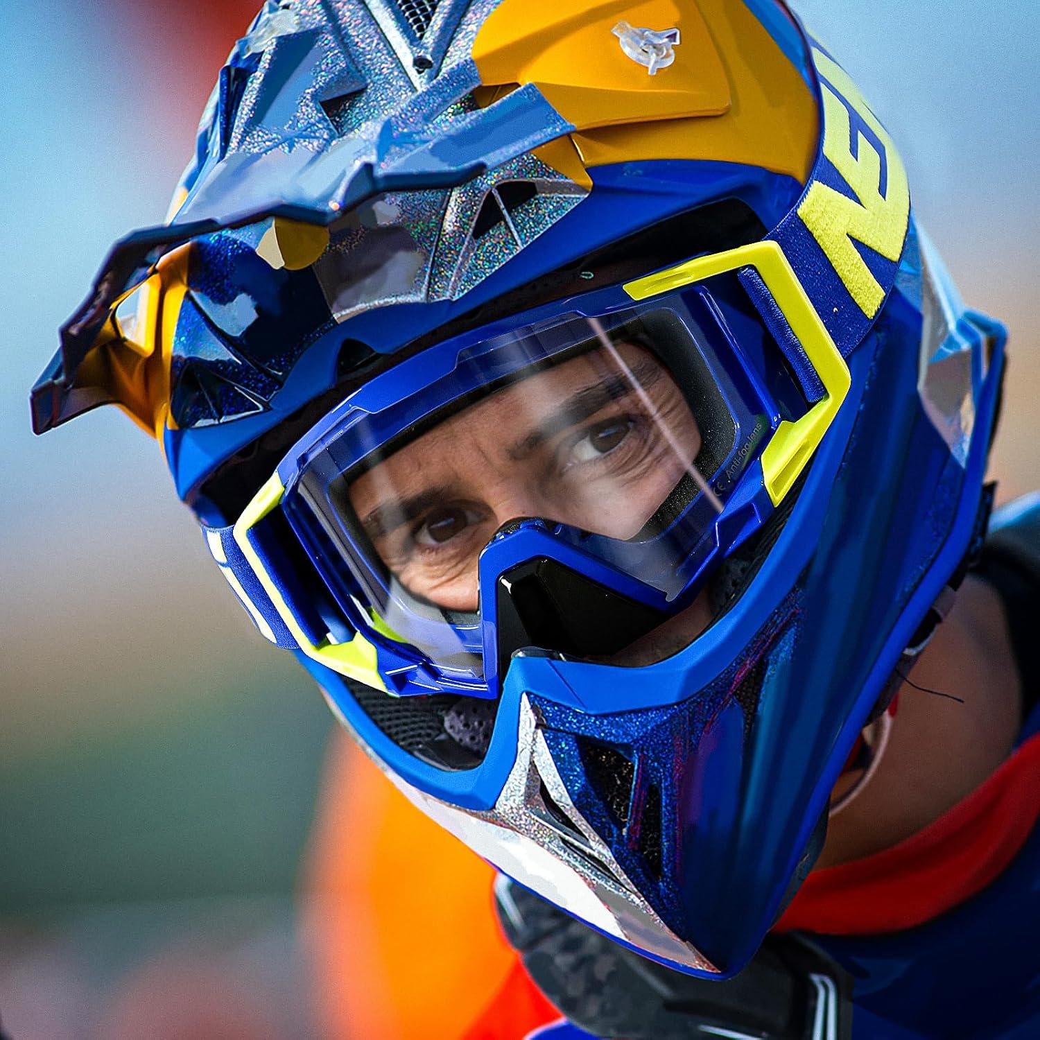 Motocross Goggles with Nose Cover - MX & ATV Off Road Dirtbike Goggles for Unisex Adult