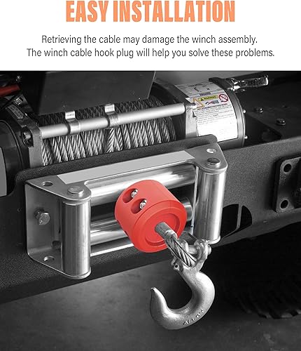 Miniatura 6 de bylikeho Tapón de goma para cabrestante, tapón de goma con llave Allen, accesorios de automóvil, cuerda de cabrestante, amortiguador absorbente