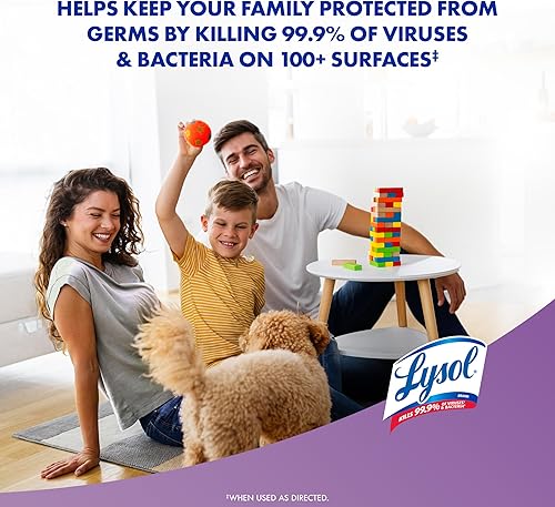 Miniatura 24 de Lysol Paquete de toallitas desinfectantes, artículos esenciales para el hogar, apartamento, dormitorio, habitación y suministros de limpieza
