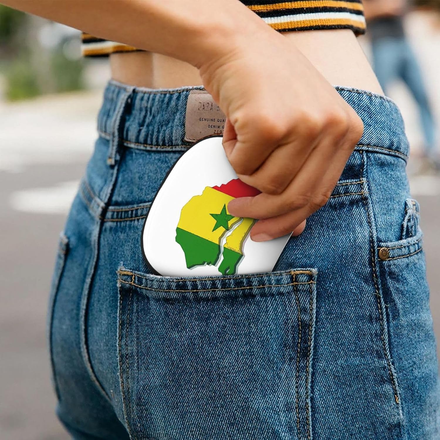 Senegal Flag Map print Wallet Credit Cards Holder Business Card Case for Men Women Compact Size for Adults