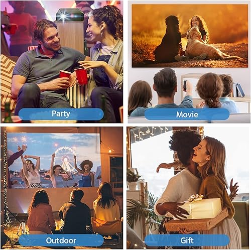 Miniatura 7 de Xinteprid - Mini proyector para iPhone proyector de película WiFi 2022 actualizado 9000L con pantalla de sincronización de teléfono inteligente