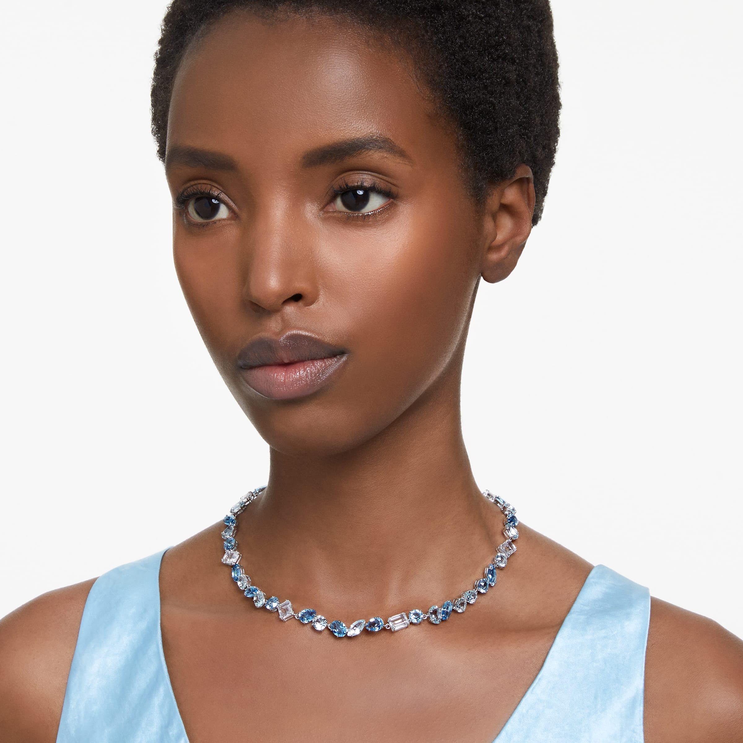 Swarovski Damen-Kette Metall Kristall