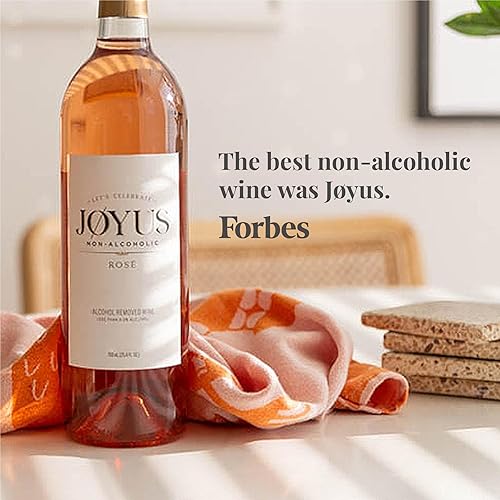 Miniatura 3 de Joyus - Vino de rosa sin alcohol, galardonado y mejor vino desalcoholizado de su clase, ligero y refrescante, bajo en azúcar y bajo en calorías,
