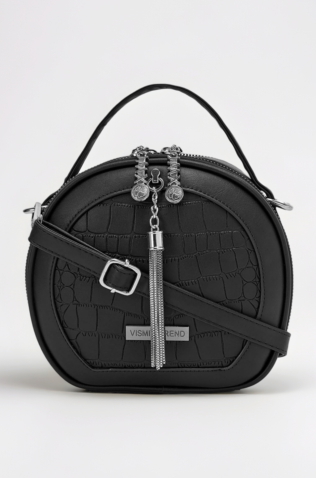 VISMIINTREND Stylish Leather Round Crossbody Sling Side Shoulder Hand Bags for Women | Daily Use | Mobile Phone Bag | Ladies Purse | Birthday Gift for Teenager Girls | Wife | Rakhi Gifts for Sisters