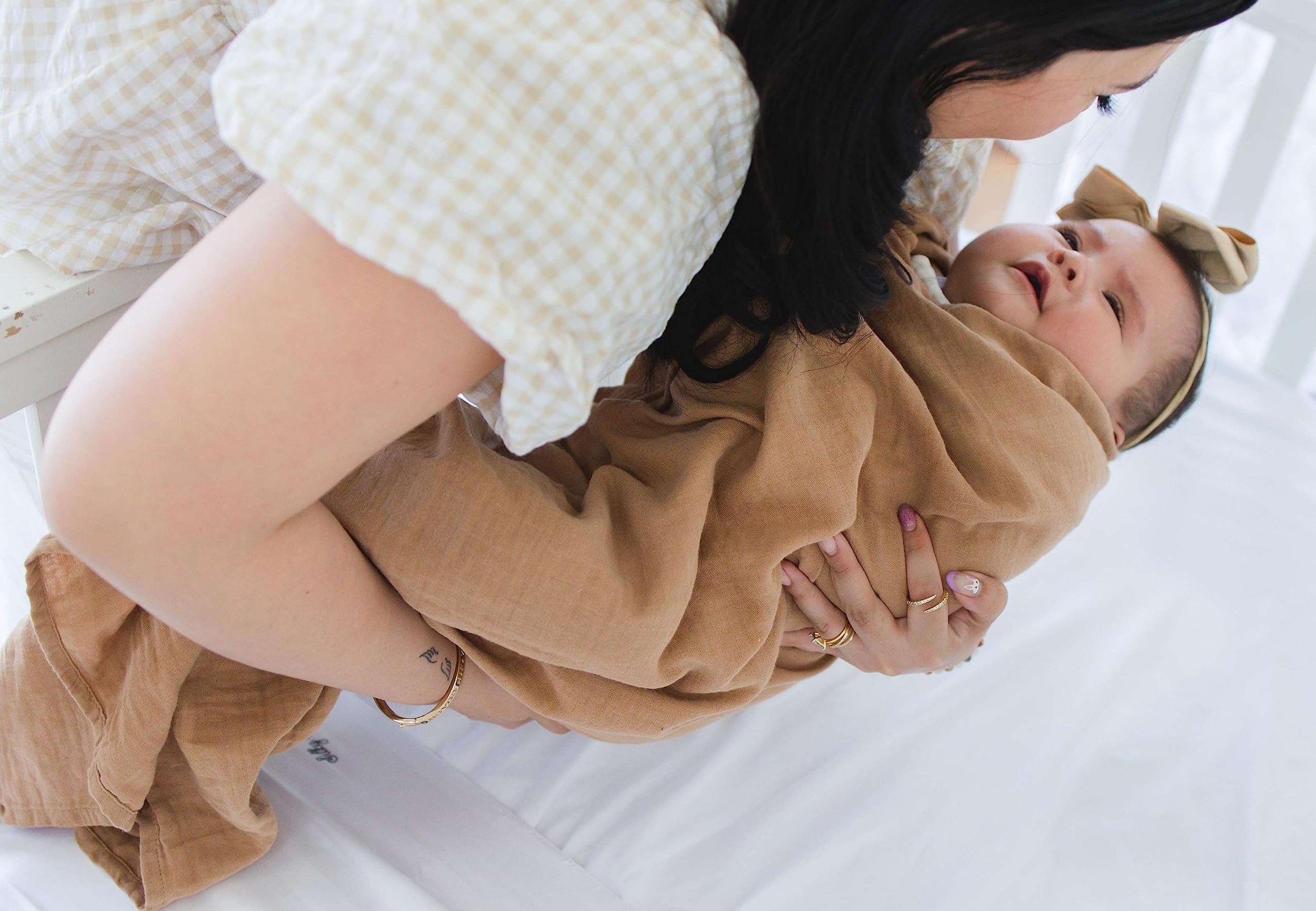 Leyl&Ari Flannel Baby Blanket - Organic Cotton Neutral Blanket For Infants & Toddlers - View #8