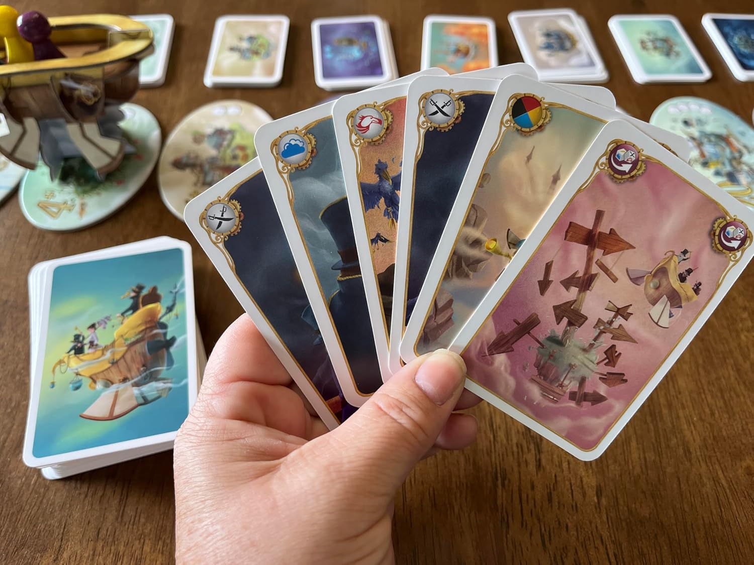 Blam! Celestia | Push-Your-Luck Adventure & Strategy Board Game | Fly The Airship, Brave Perils & Collect Treasures | Award Winning Family Games for Kids and Adults | 1-6 Players | Ages 8+ | 30 Min