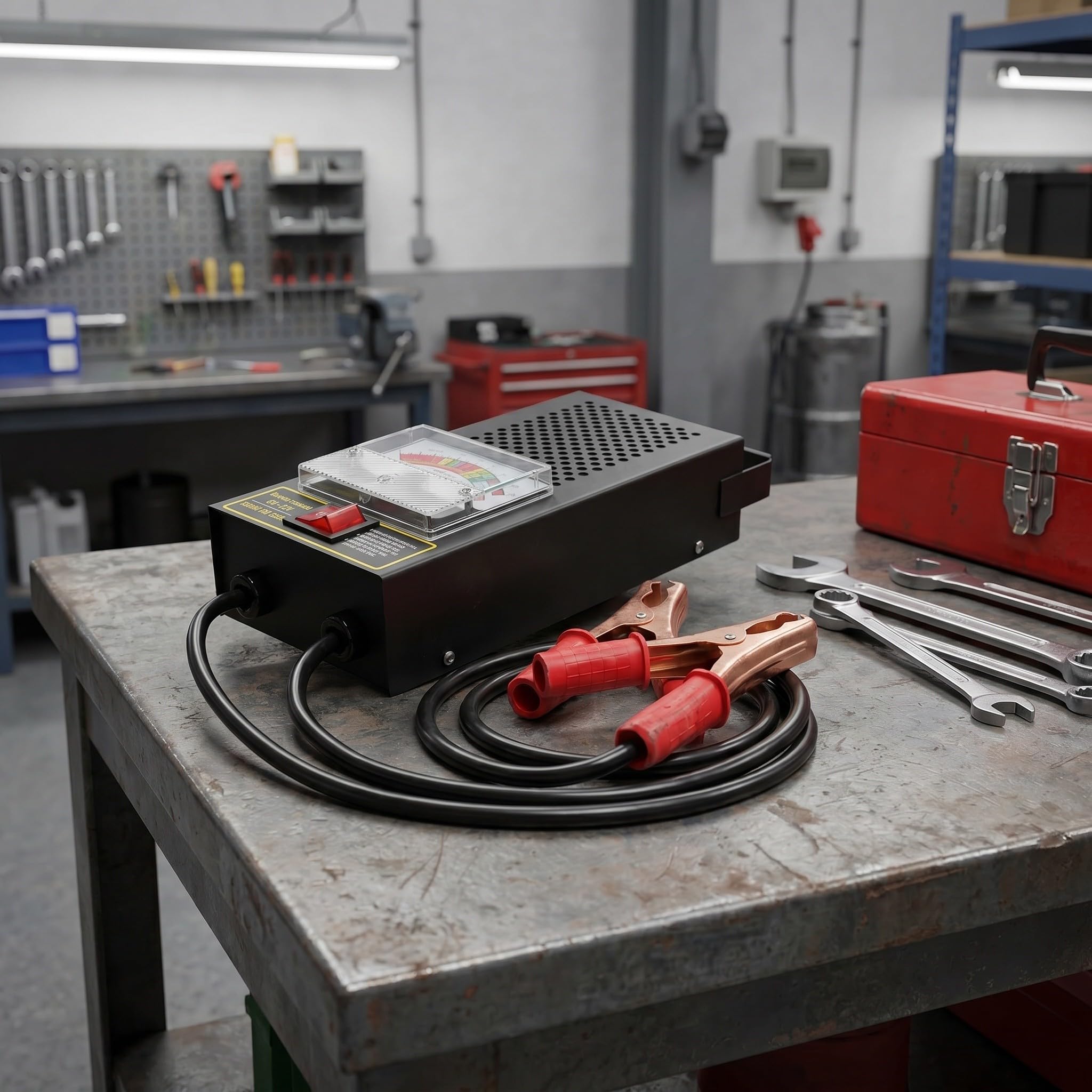 Artibetter 2 strumenti di test per batterie auto - Tester per batterie auto e tester per alternatore - Analizzatore di carico universale a quadrante per test su veicoli
