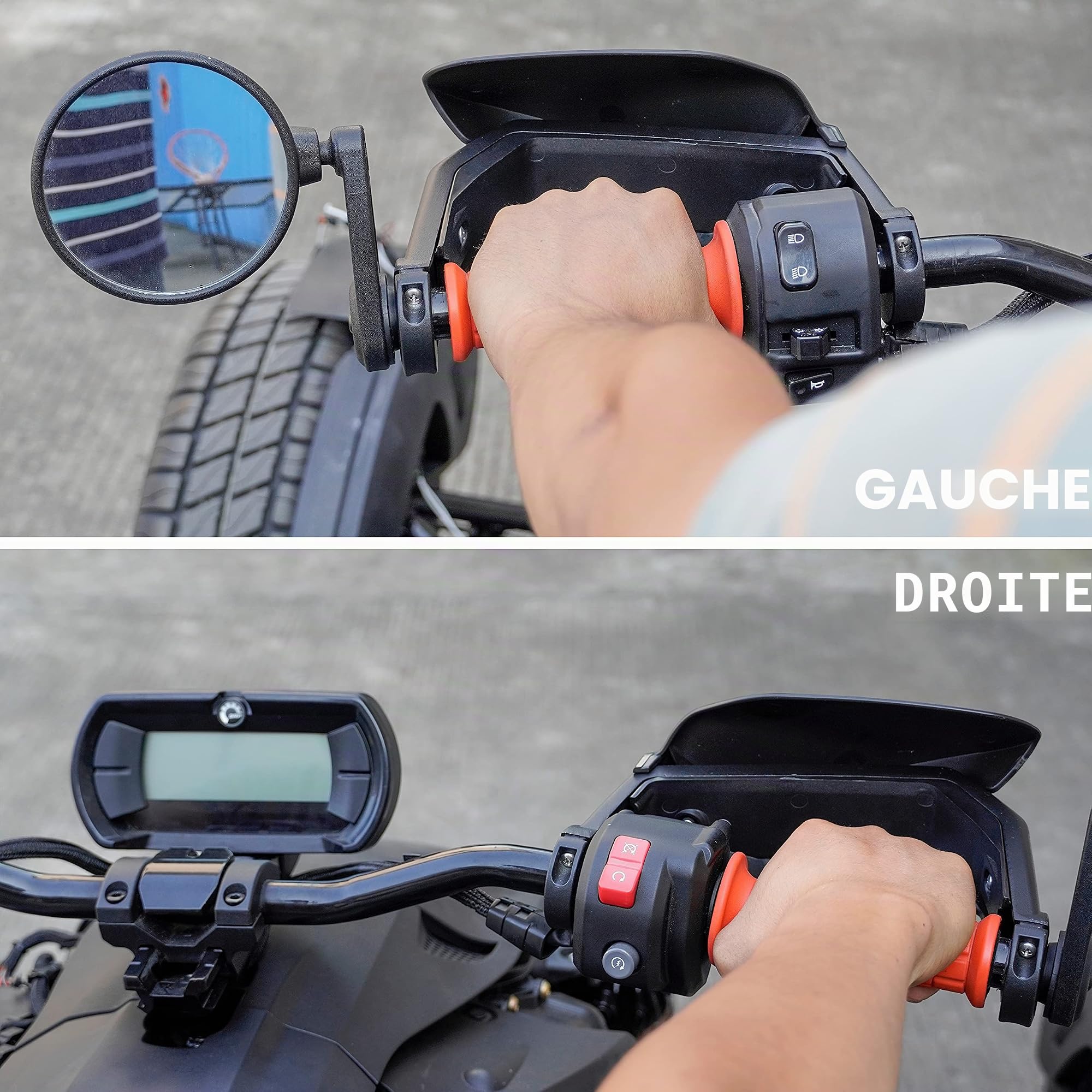 SAUTVS Kit de déflecteurs d'air pour protège-mains noirs pour tous les modèles Can-Am Ryker (remplace #219400894)