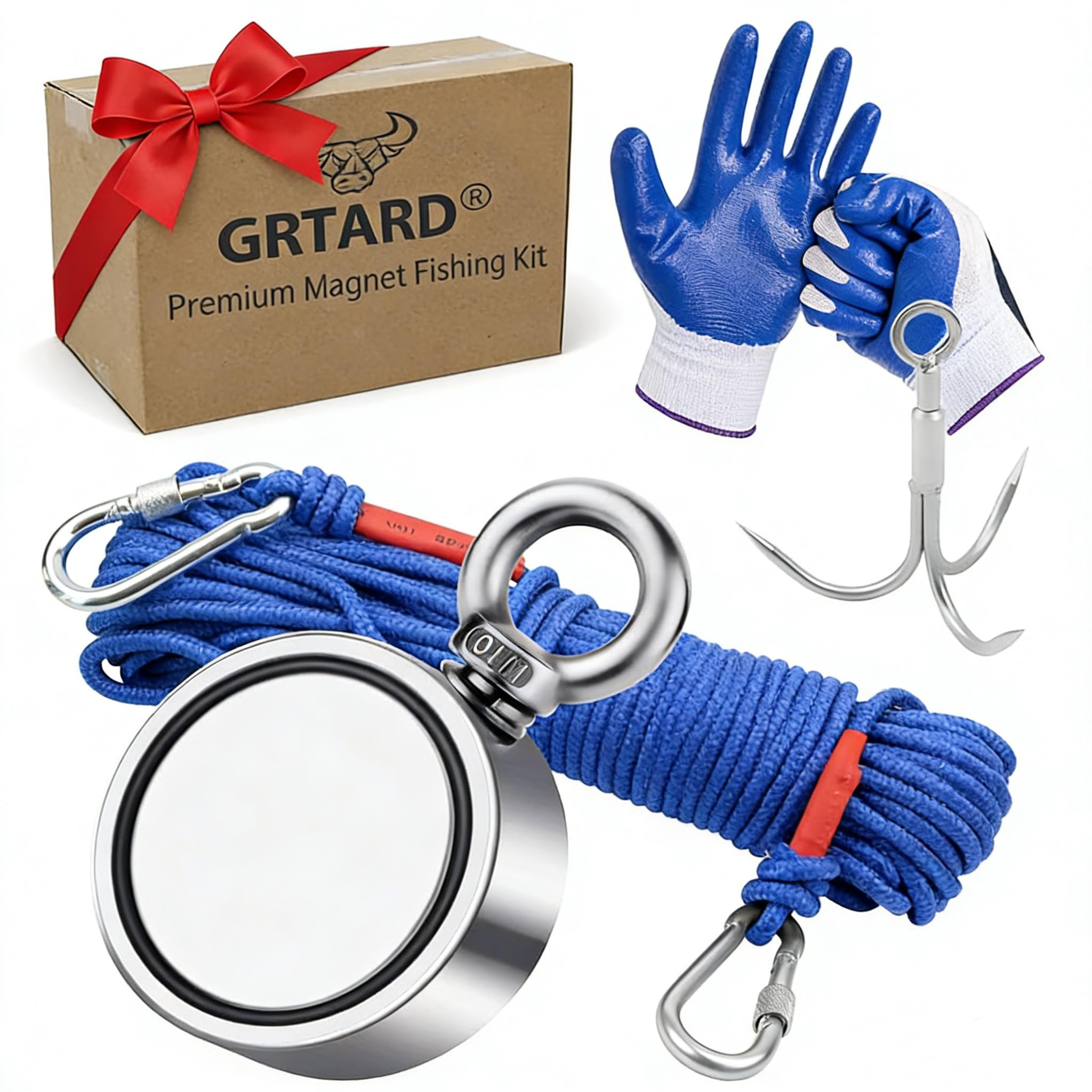 Grtard Fishing Magnet Double Sided, 760LBS Pulling Force Magnet