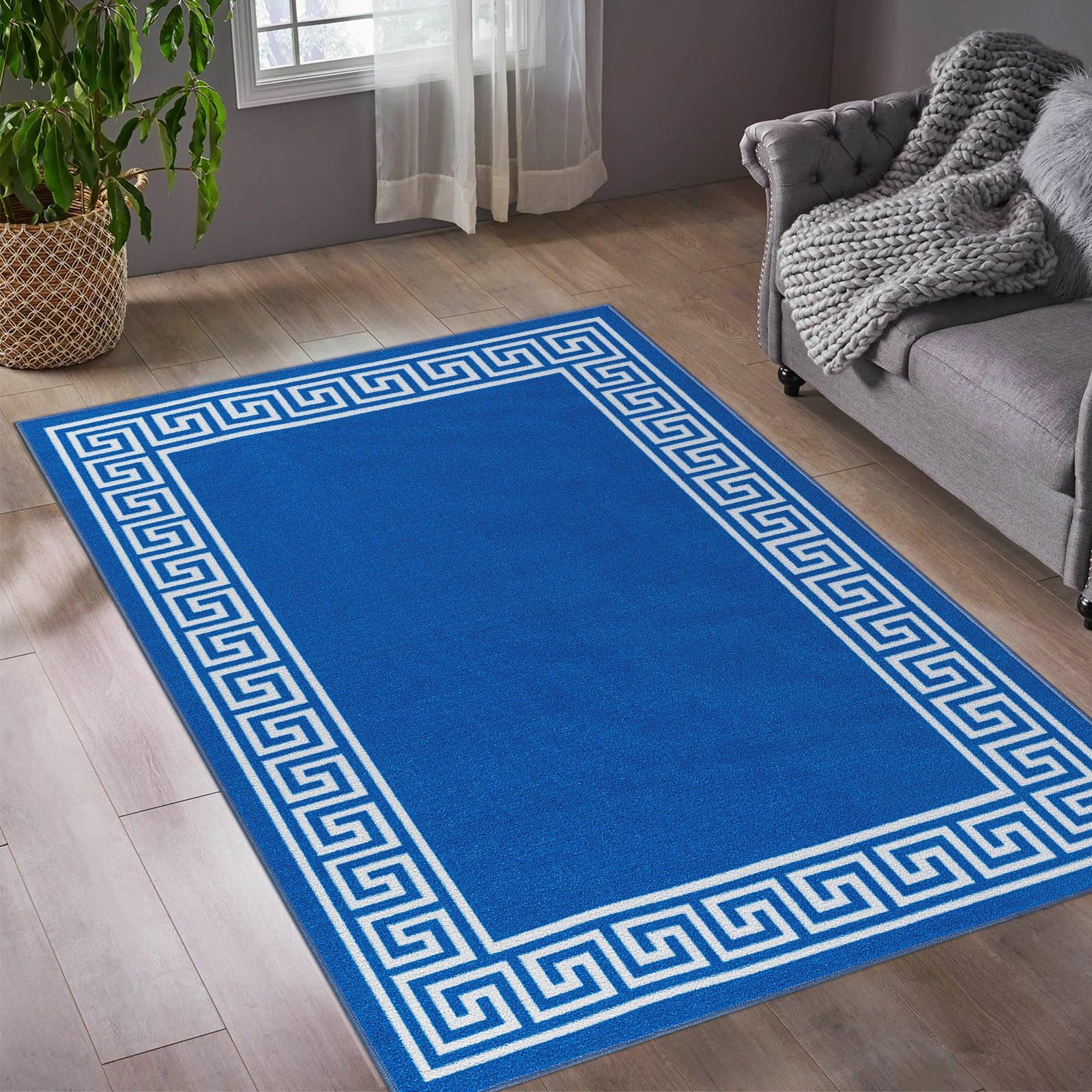 renoazul® Carpet Runners for Hallways Non-Slip Long & Wide Heavy-Duty Plain | 80 x 300 cm Super Absorbent Indoor Stair Carpet and Kitchen Anti-slip Floor Mats - Greeky Rug - Grey & Black — view 142