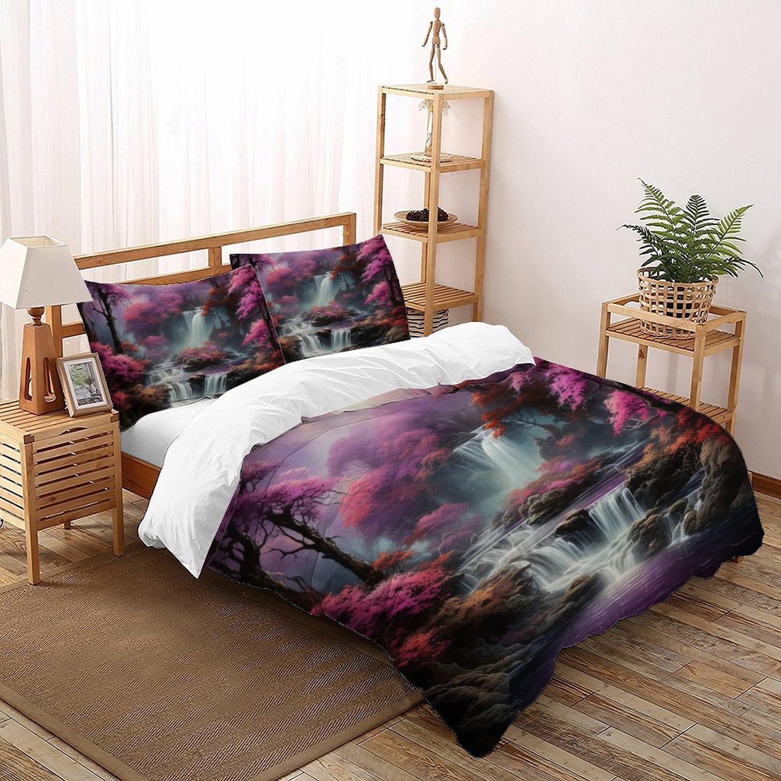 Parure de lit 3D 200x200cm anti-pli et hypoallergénique pour le sommeil des enfants