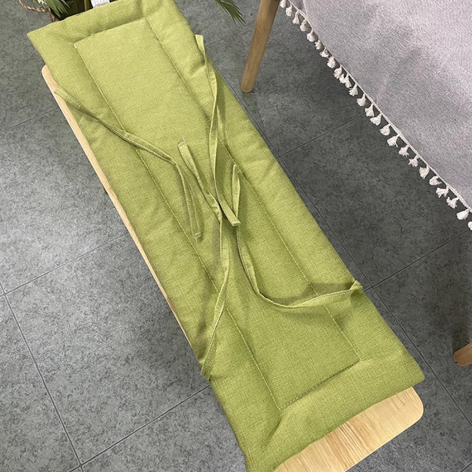 Zmywalna poduszka na okno wykuszowe, futrzana poduszka na 2-3-osobową sofę, do jadalni, podkładka na krzesło z wiązaniami, 150 x 45 x 2 cm, niebieska, dekoracyjna poduszka na ławkę do domu