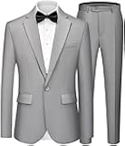 Men's Suits Slim Fit 2 Piece One Button Blazer Jacket Wedding Prom Tuxedo Pants Set