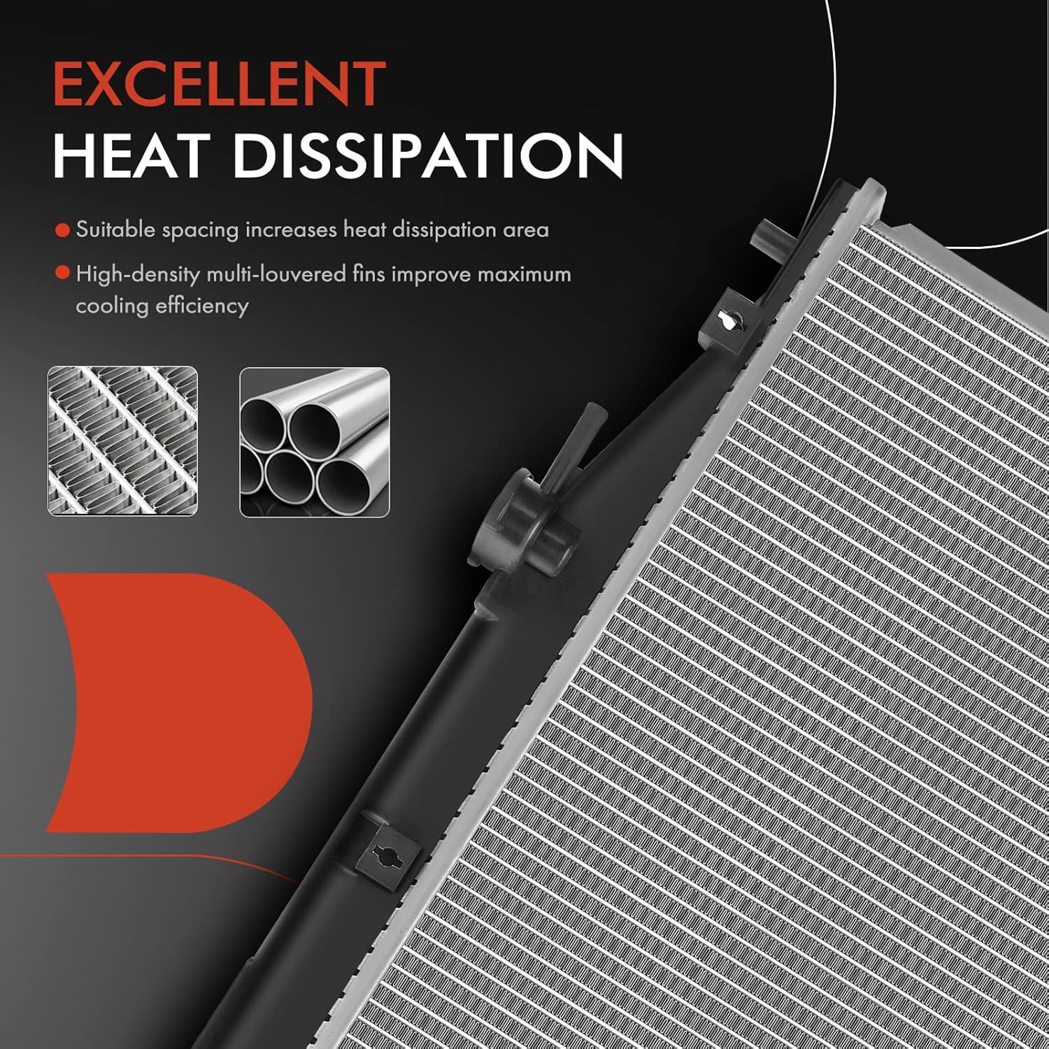 A-Premium Engine Coolant Radiator Assembly with Transmission Oil Cooler Compatible with Acura TL 2009 2010 2011 2012 2013 2014 3.5L, Automatic Transmission, Replace# 19010RK1A52, AC3010147