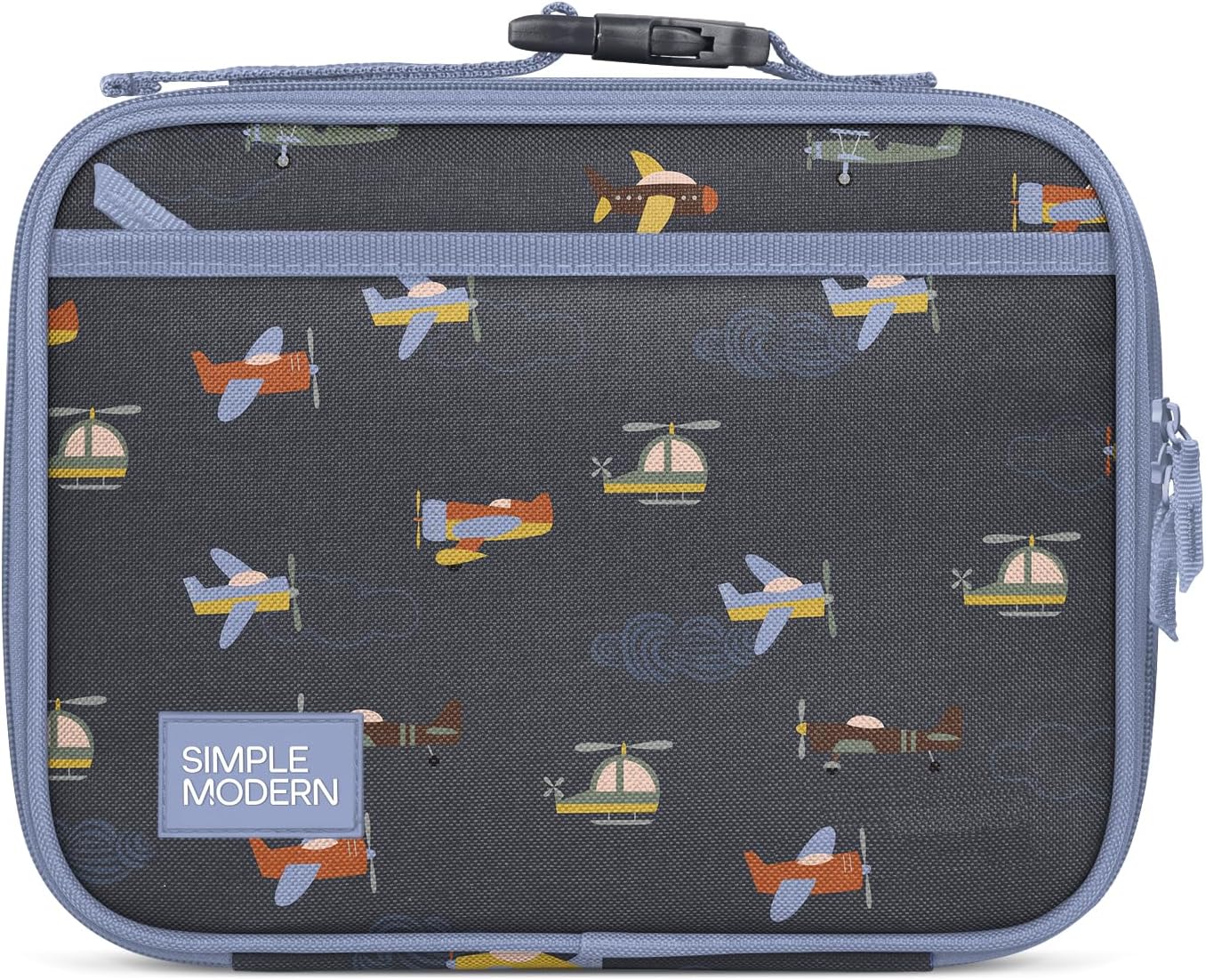 Kids Lunch Box for Toddler | Reusable Insulated Bag for Girls, Boys | Meal Containers for School with Exterior and Interior Pockets | Hadley Collection | Wheels Up
