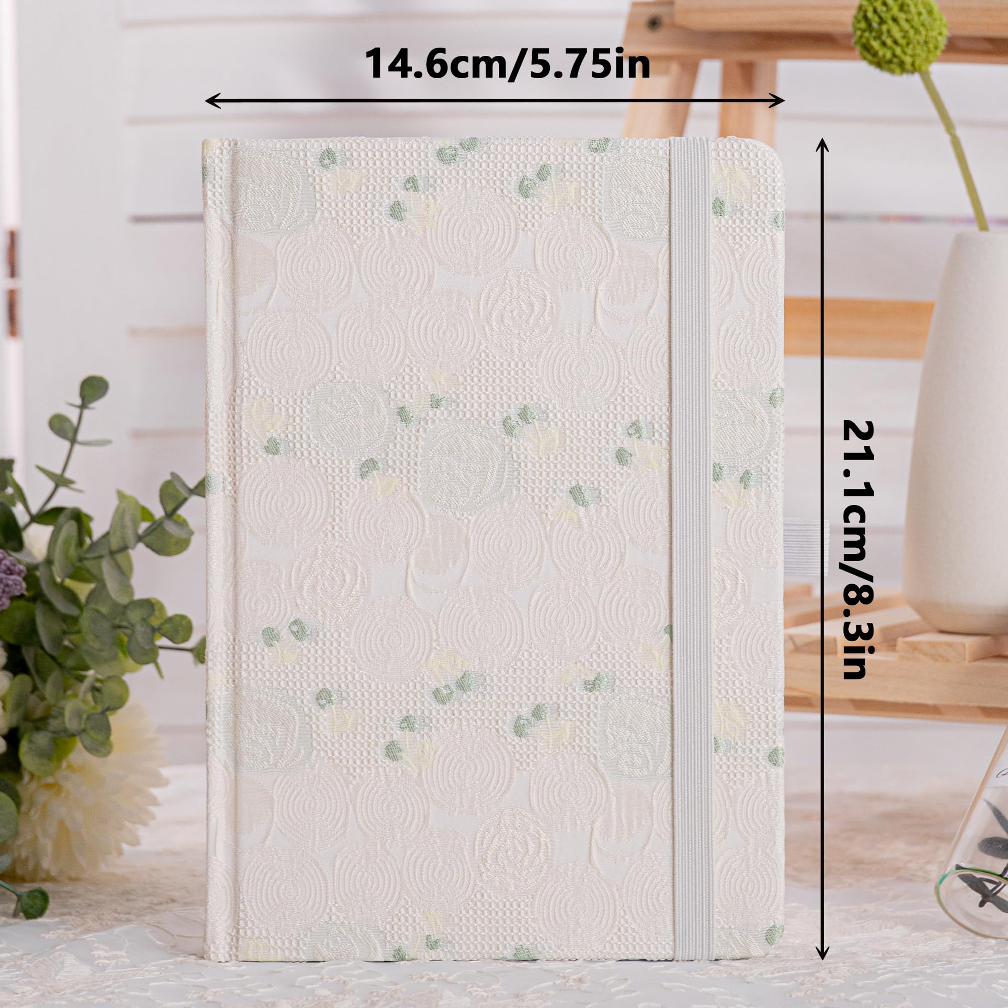 TIEFOSSI Lined Journals for Writing Aesthetic Floral Notebook College Ruled Notebook A5 Hardcover Notebooks for Women & Girls - Image 2