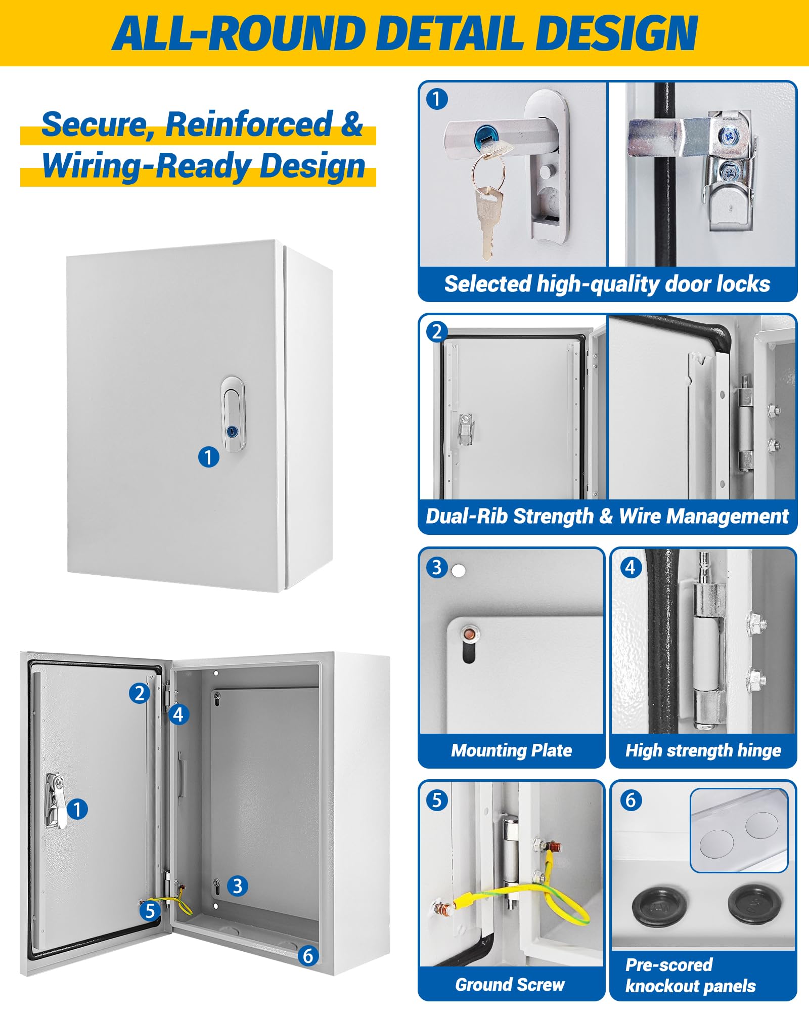 Steel Electrical Junction Box - IP66 Waterproof -4
