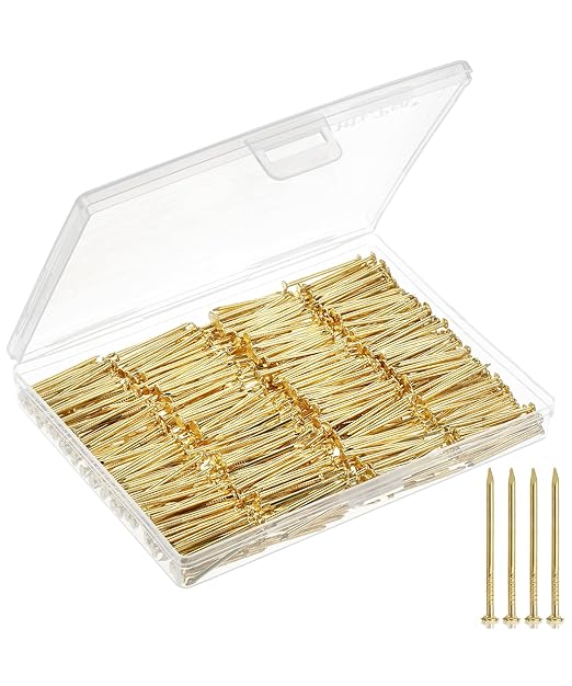Mr. Pen- Hardware Nails, 600 pcs, 1 Inch, Gold, Small Nails for Hanging Pictures, Finishing Nails, Wall Nails for Hanging, Pin Nails, Hardware Nails, Assorted Nails, Galvanized Nails