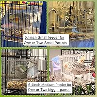 Vista 7 de Comedero para pájaros sin desorden para jaulas, sin derrames, alimentador automático para pájaros, ventana transparente, libre de desorden