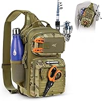 KastKing BlowBak Tactical Sling Bag - Lightweight Fishing Backpack for Tackle Storage, Gear & Rods - Ideal Gift for Anglers