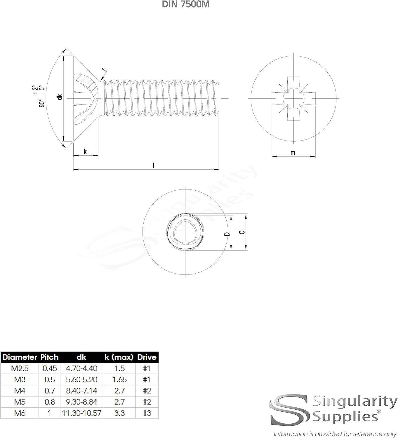 M4 (4mm x 20mm) Pozi Countersunk Thread Rolling Screw - Stainless Steel (A2) (Pack of 20), M4x20 - A2 (20) - Image 5