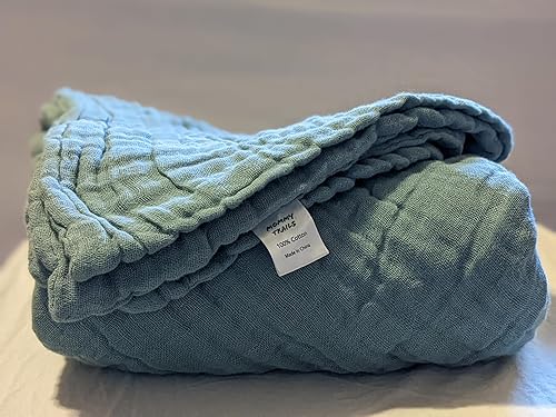 Miniatura 7 de Mommy Trails - Manta para bebé y niño pequeño, con certificación Oeko-TEX, 100% algodón orgánico (ColorGlacial Lake)
