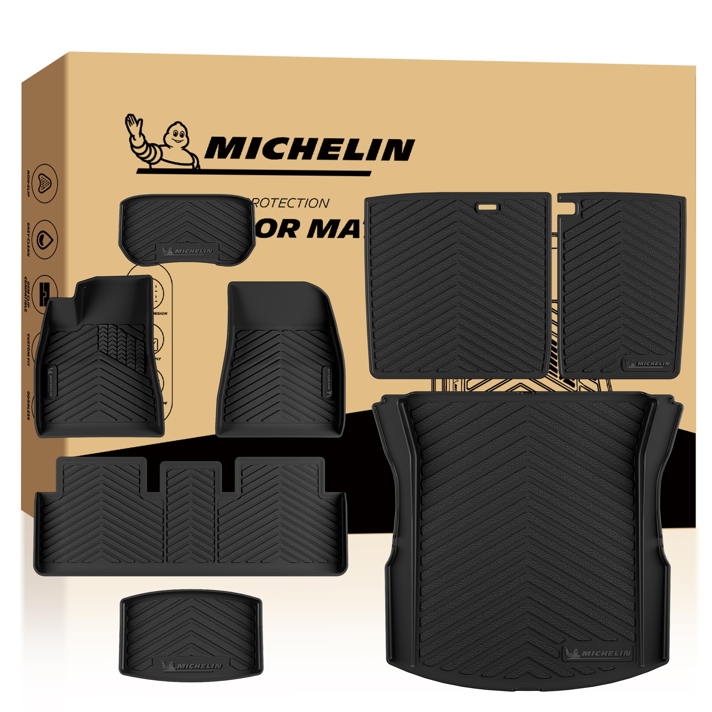 Michelin Vehicle Mats for 2024-2027 Tesla Model 3 (8 Piece)