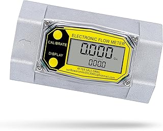 CGOLDENWALL 2inch Liquid Flow Meter Digital Flowmeter, Fuel Flow Meter for Water Diesel Kerosene Gasoline, Flow Rate Range 15-158.5 GPM (2 inch)
