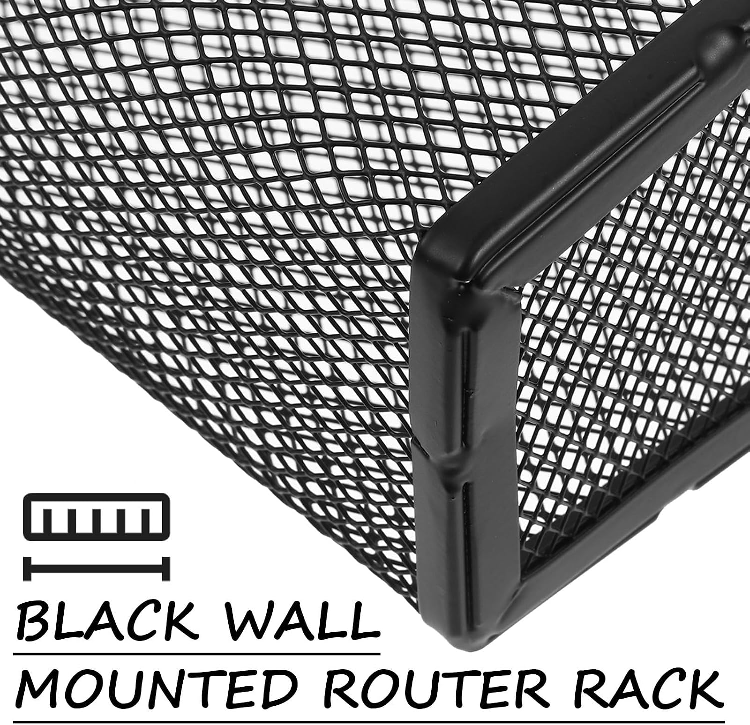 Beavorty Wall Mount Router Shelf Iron Black for Router and Security Camera | Indoor Wall Shelf for Office and Home Use, Practical Storage Rack, Solid Load Bearing, No Strange Smell
