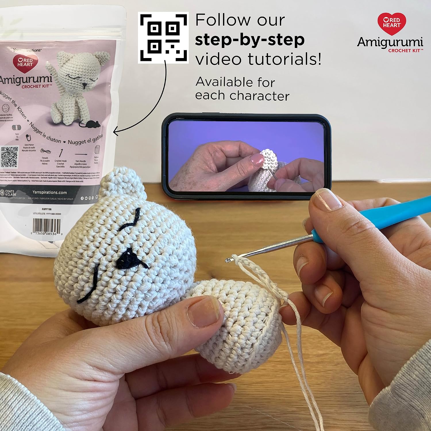 Red Heart Amigurumi Nugget The Kitten Kit