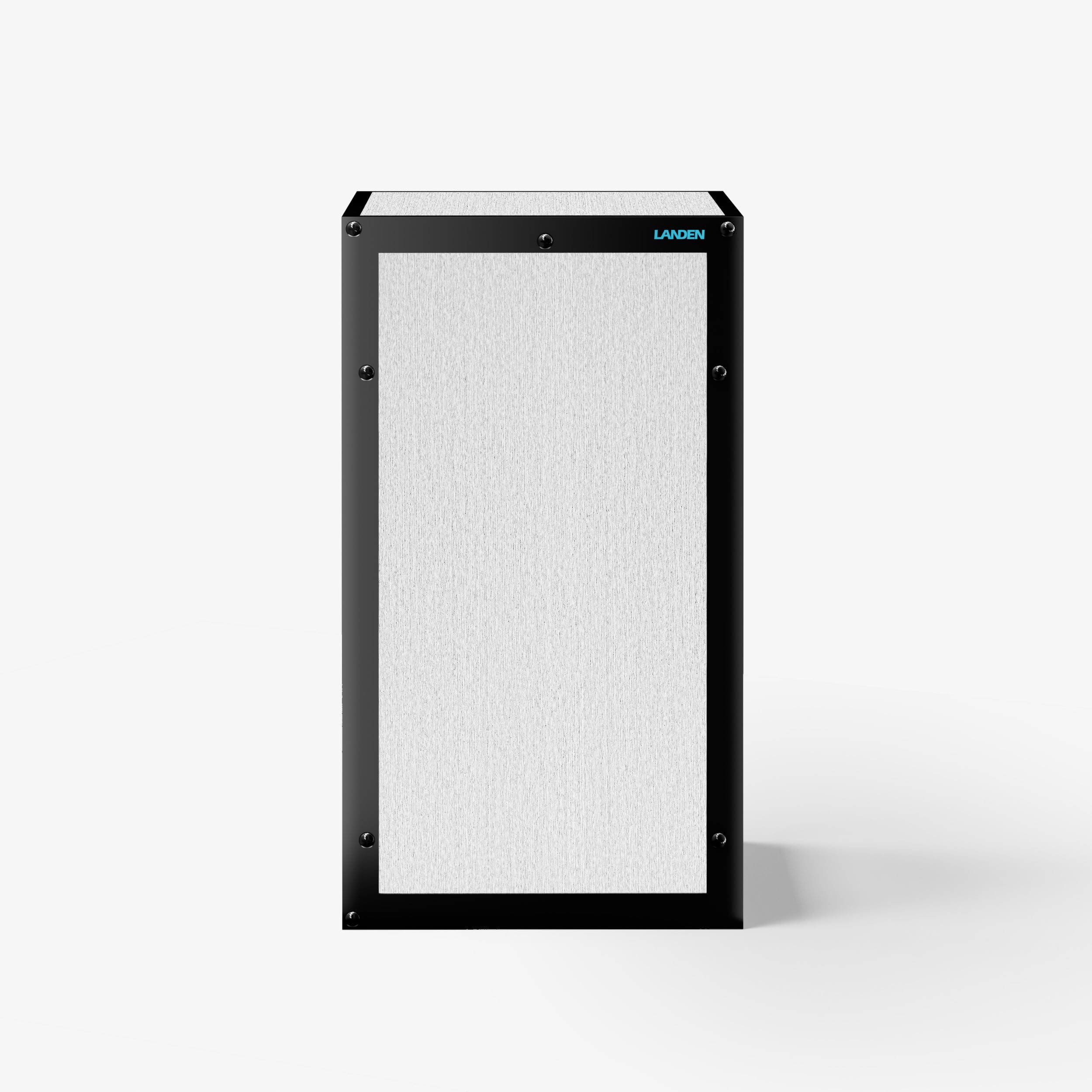 LANDEN Support et armoire pour aquarium, tapis de nivellement en mousse nano inclus, design contemporain en bois peint en blanc mat (support uniquement)