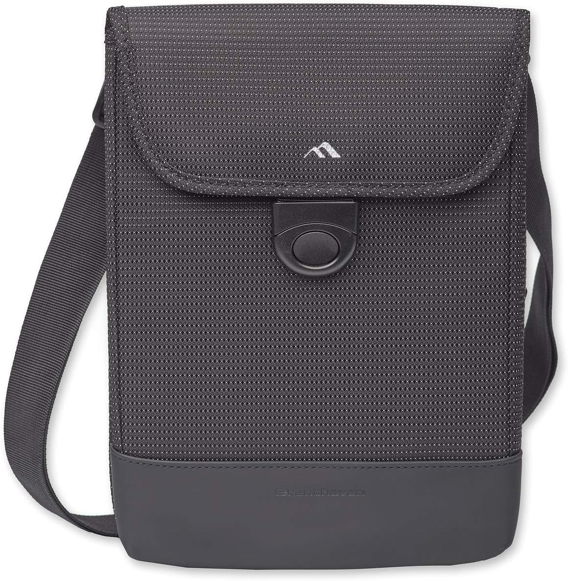 Brenthaven Tred Vertical Messenger Bag with Strap Fits 13 Inch Chromebooks, Laptops, Tablets for Students, Teachers and Kids - Black, Durable Protection from Compression