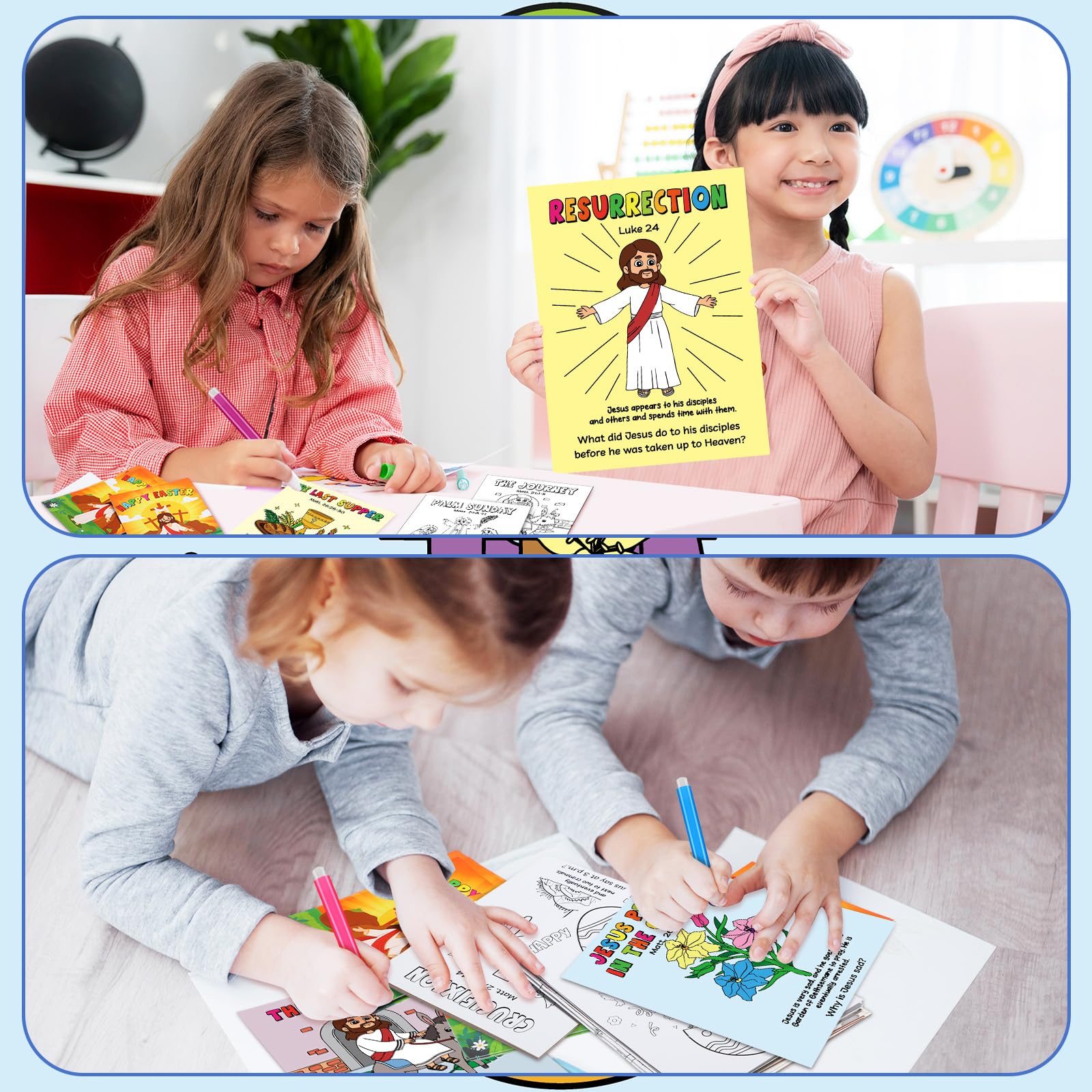 Colorful He Is Risen Crayon Boxes - 48 Pc. For Easter Activities A2 13930088