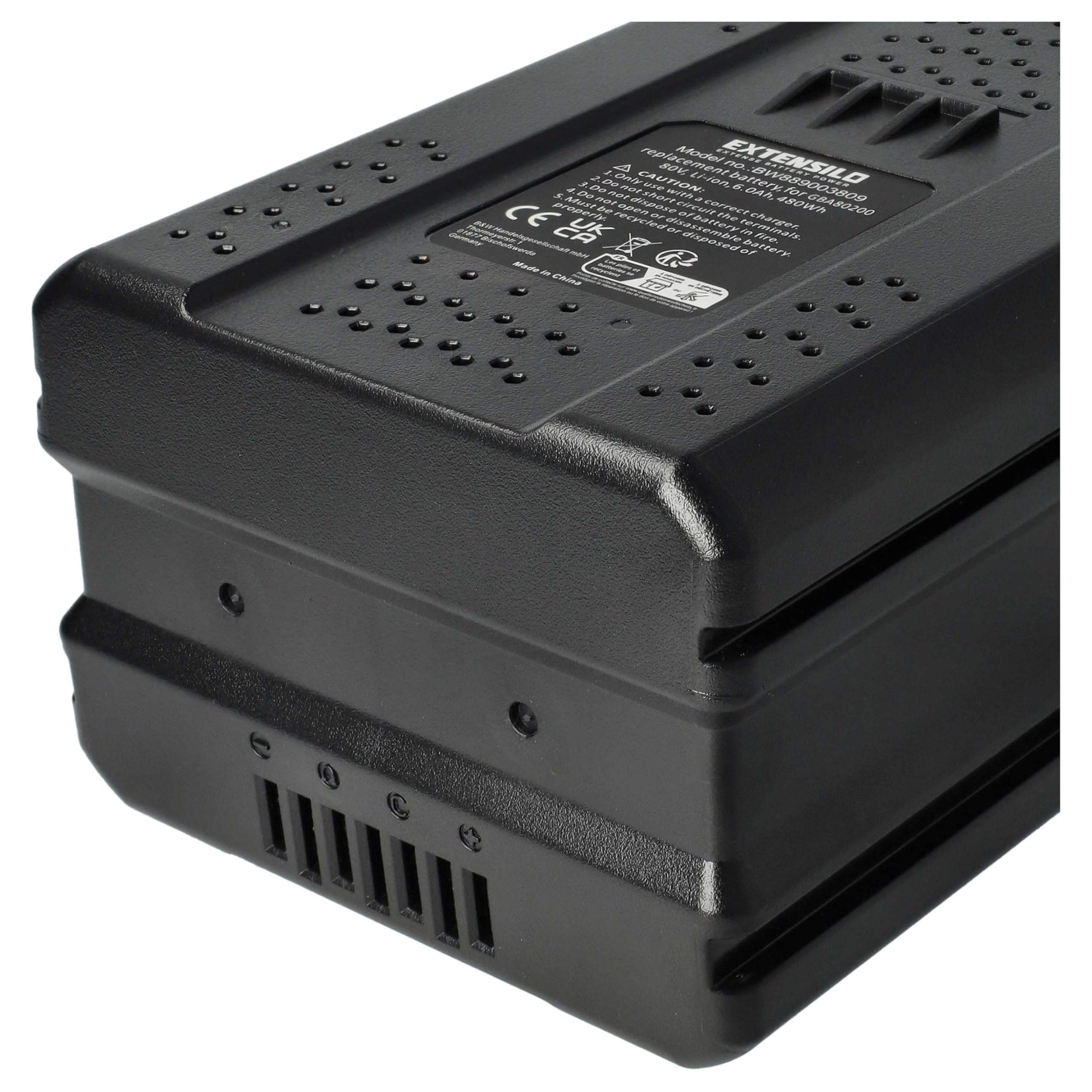 2x batteria sostituisce Stiga SBT 2580 AE, BT 80 Li 5.0, BT 80 Li 4.0 per utensile elettrico (6000 mAh, Li-Ion, 80 V)