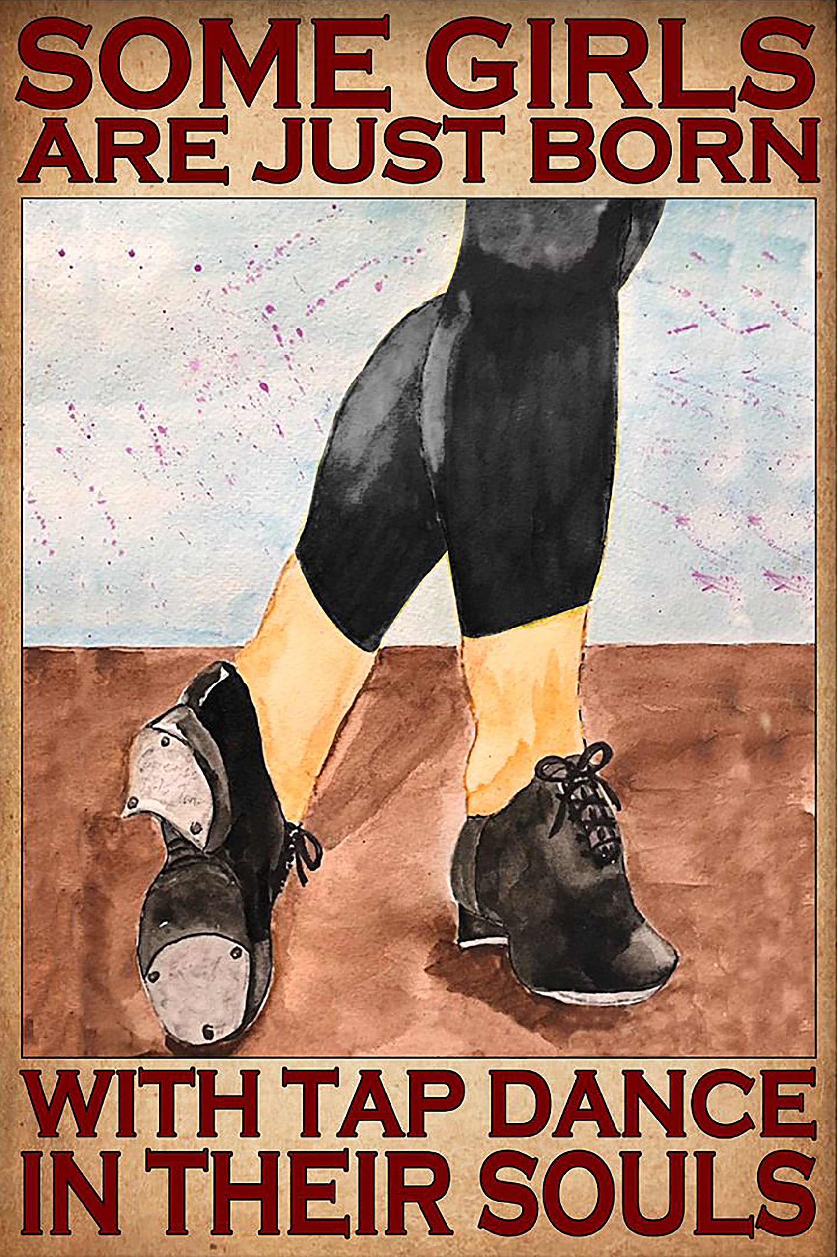 Some Girls are Just Born with Tap Dance in Their Souls Jigsaw Puzzle for Adults 500 Pieces Wood Puzzle Art DIY Toy Gift Fun Challenging Educational