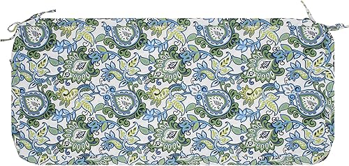Magpie Fabrics Funda de cojín para banco de patio 48 x 18 x 3 pulgadas sin relleno Resistente al agua protección UV funda de repuesto para sofá