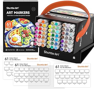 60 Colors Dual Tip Art Marker Set