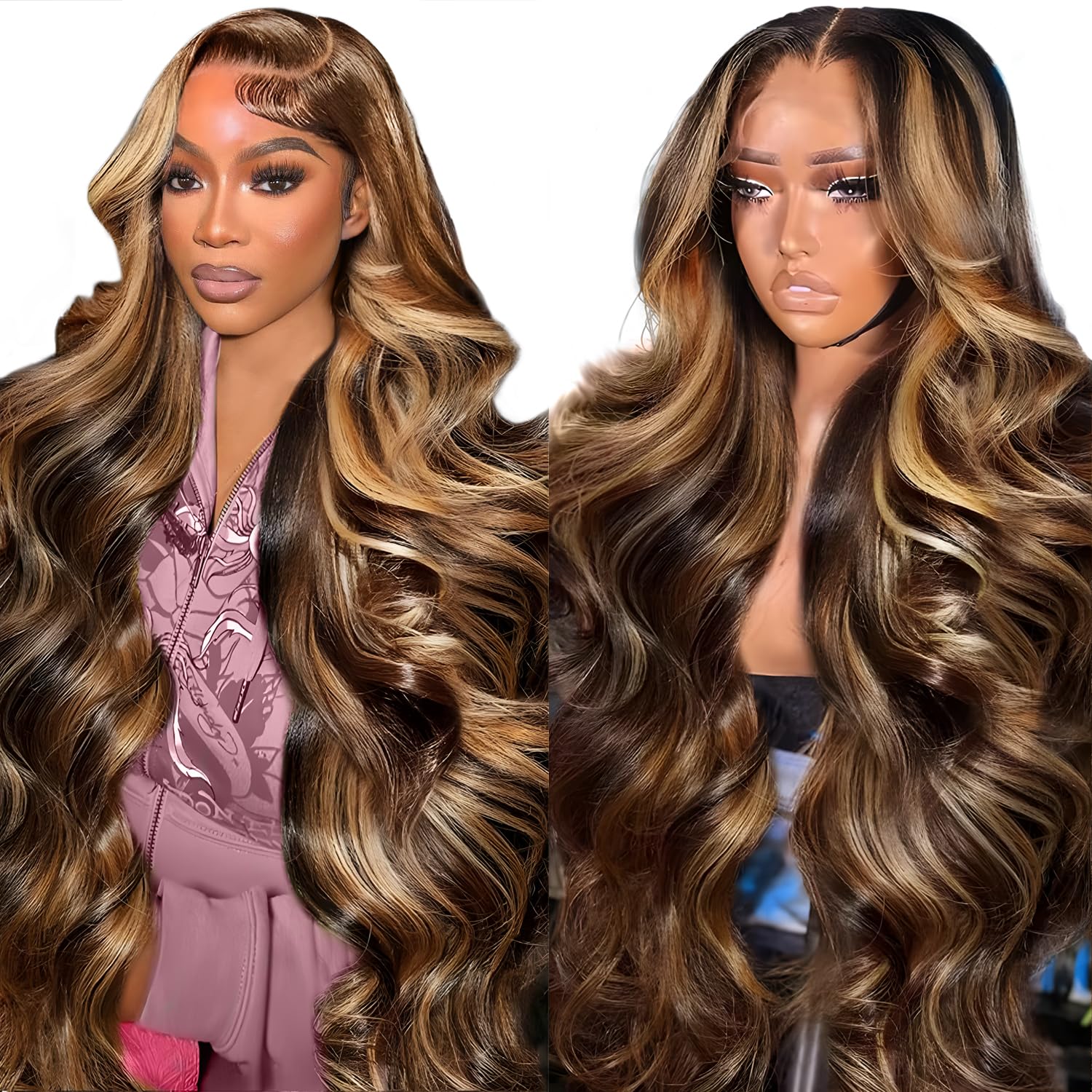 Photo 1 of FNSD Honey Blonde Ombre Body Wave Lace Front Wig