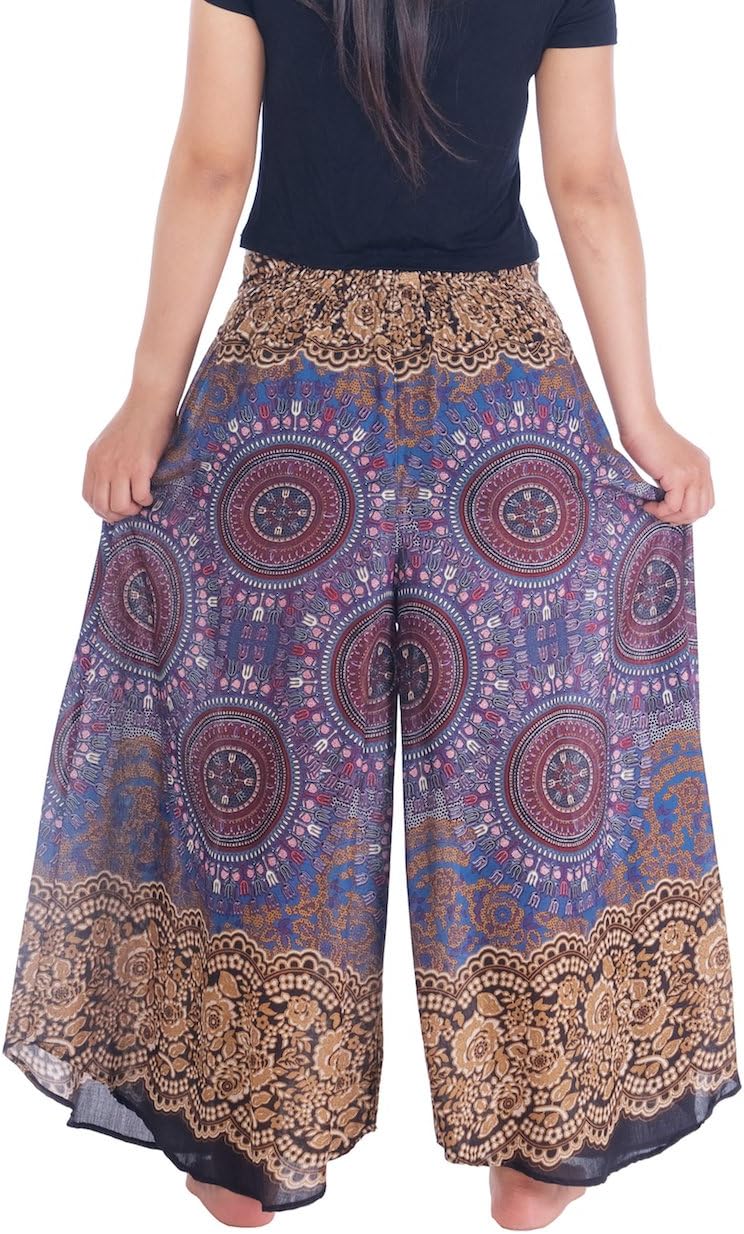 Lannaclothesdesign Palazzo Pants for Women Wide Leg Boho Harem Yoga Pants S M L XL Sizes - Image 3