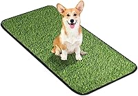 InwodiTeki Artificial Grass Dog Pee Pad - Durable Fake Grass Mat for Potty Training, Soft Pet Turf with Drainage Holes, Indoor Outdoor (15.7x31.5")