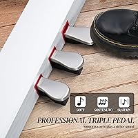 Vista 5 de Ktaxon - Piano digital de 88 teclas con acción ponderada, piano eléctrico con unidad de 3 pedales, doble Bluetooth, funciones de control