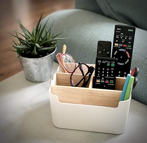 Miniatura 2 de Organizador multiusos y caja de almacenamiento, soporte para control remoto, soporte para maquillaje, organizador lateral de escritorio moderno,