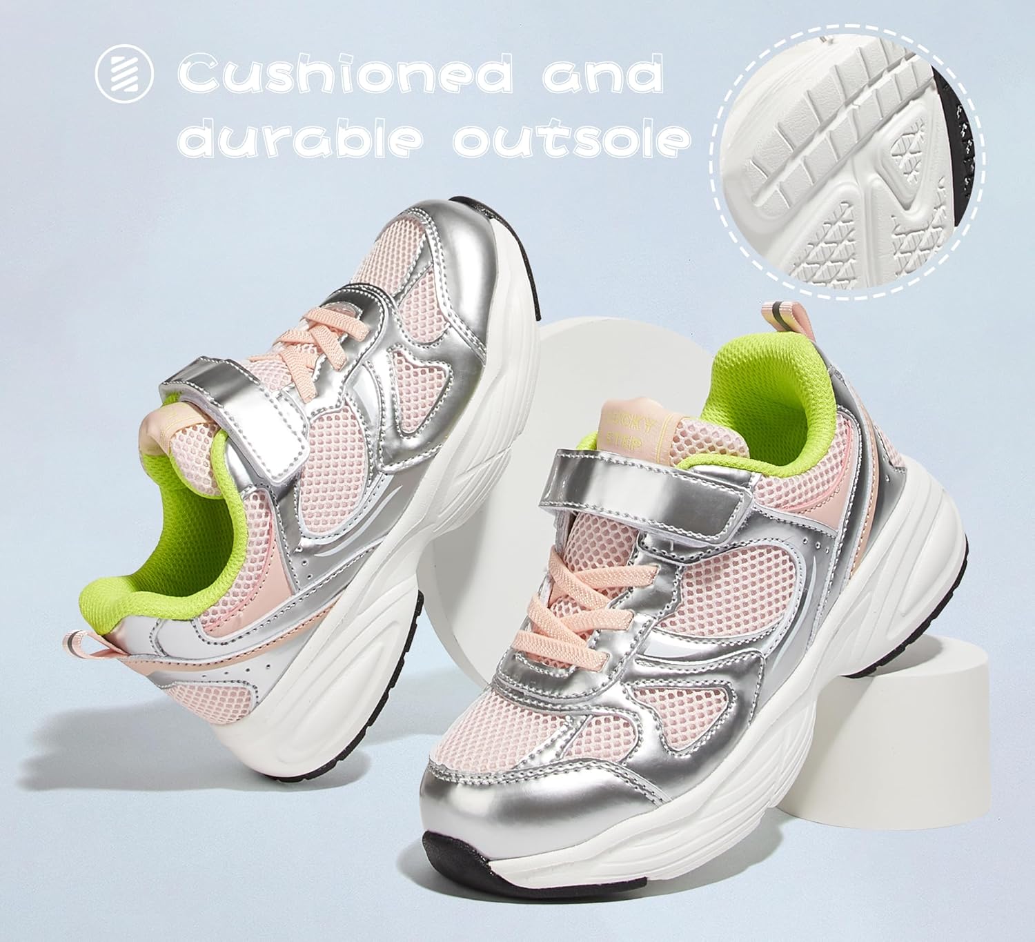 LUCKY STEP Kids Tennis Running Shoes for Children Athletic Sports Gym Lightweight Casual Walking Wide Shoes Toddler School Sneakers - Image 4