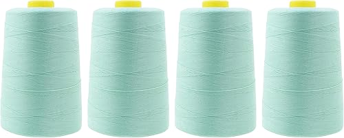 Vista 248 de Mandala Crafts - Hilo de coser multiusos de poliéster para máquina de coser de sarga, sobrehilado, acolchado Beige