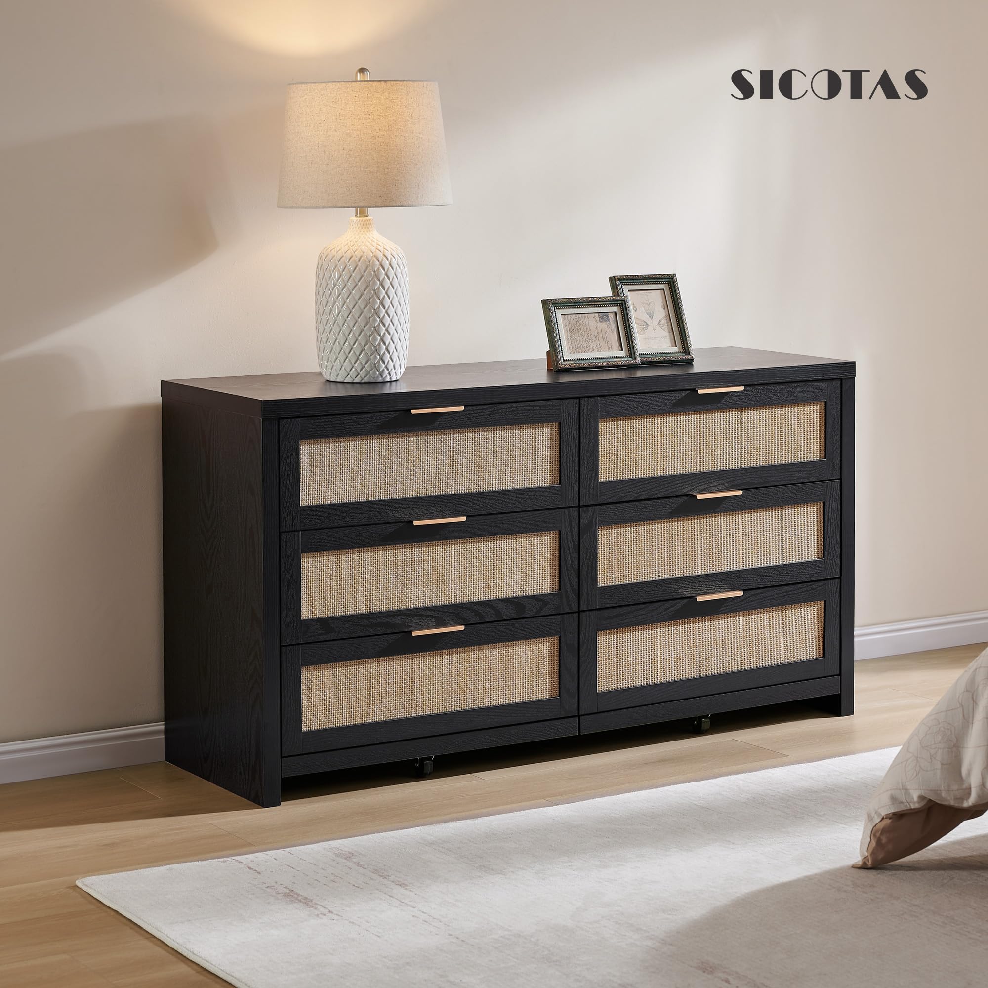 Amazon.com: SICOTAS Rattan Dresser for Bedroom, 57