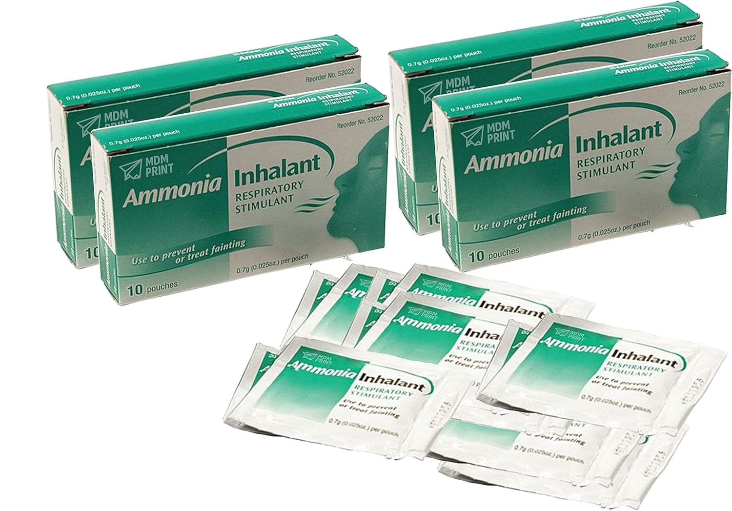 AMMONIA INHALANT WIPE, 4 Packs of 10