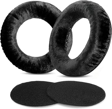 DT770 MMX300 PRO Ear Pads Replacement for Beyerdynamic MMX300 DT770 DT990 DT 990 PRO, DT 880 PRO, Custom One Pro Plus Headset Earpads Ear Cushion Memory Foam Velour Black