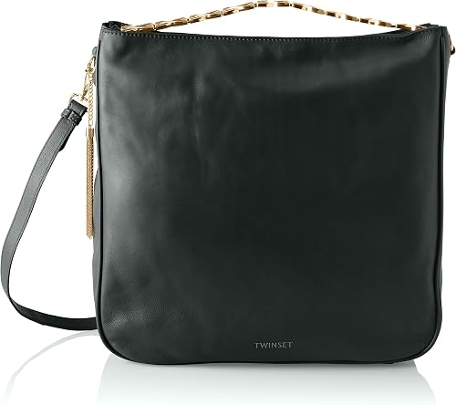 Twin Set Oa8tgb, Borsa a Spalla Donna, Nero (Nero/Nero), 12x37x37 cm (W x H  x L) : Amazon.it: Scarpe e borse