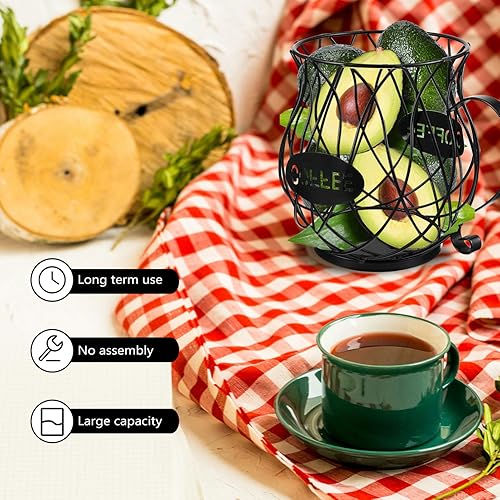Miniatura 5 de Cabilock Soporte para cápsulas de café de hierro, organizador de tazas, contenedor de Kpod, taza de café, cesta de almacenamiento de frutas